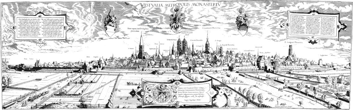 1570 Remigius Hogenberg Stadtansicht von Münster